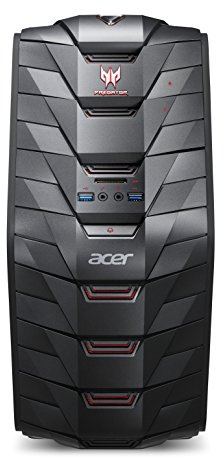 Acer AG3-710 Desktop PC (Intel Core i5-6400T, 12 GB RAM, 2 TB + 8 GB SSD, Windows 10) - Black/Red