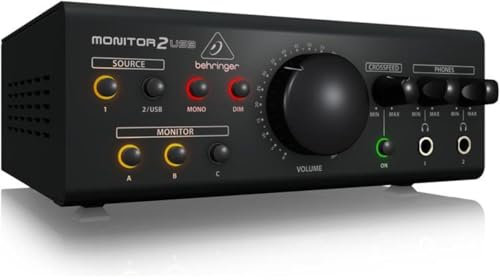 Behringer MONITOR2USB Controller di monitoraggio per altoparlanti e cuffie di fascia alta con controllo VCA e interfaccia audio USB