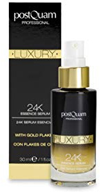 Postquam - Sérum Luxury 24K Essence 30 ml - Tratamiento Antiedad con Oro Coloidal - Sérum Facial con Ácido Hialurónico para una Hidratación Profunda - Unifica el Tono de la Piel - 30 Mililitros