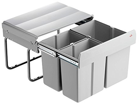 Naber Trio Shorty. Avfallssamlare, alu grå.