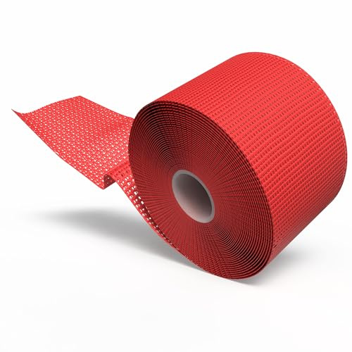 Horn Medical Horn-Haft krepp color - Kohäsive Fixierbinde, weich, rutschfest, hautverträglich, selbsthaftend, Rot (6 cm x 20 m)