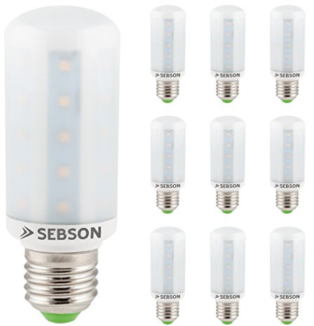 SEBSON LED Lampe E27 warmweiß 8W, ersetzt 60W Glühlampe, 810 Lumen, E27 LED SMD, LED Leuchtmittel 280°, 10er Pack