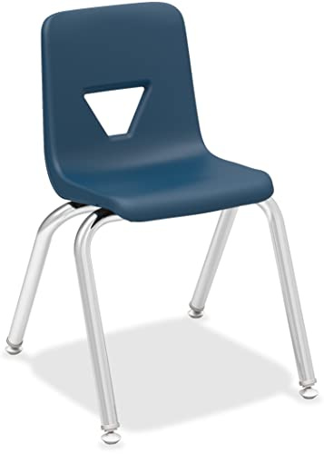 Lorell 14 Seat-Height Navy Stacking Student Chairs (Pack of 4)