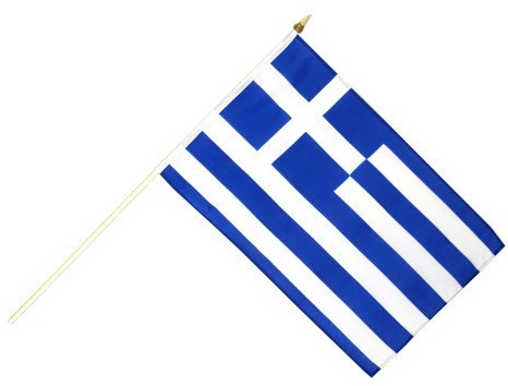 Flaggenfritze Stockflagge Griechenland - 30 x 45 cm