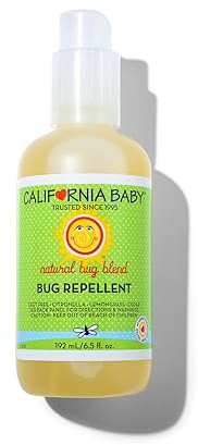 California Baby Natural Bug Spray | DEET Free Mosquito Repellent | Baby + Kids Bug Spray | Citronella Spray | Great Smell | 192 mL / 6.5 oz.