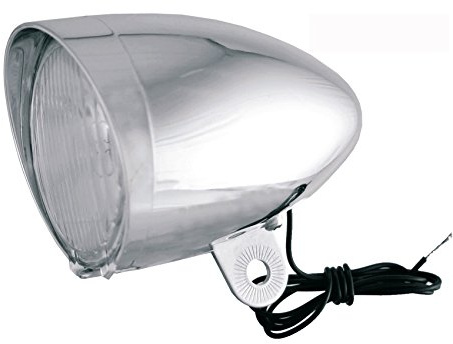 Luce per bicicletta Faro Faro Faro Anteriore Cromato Frontale con Lampada Dinamo 3511