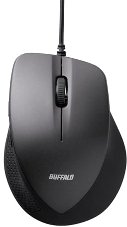 Buffalo Filaire BlueLED Souris silencieuse / 5 Type Bouton BSMBU19BK Noir
