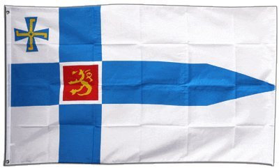 Bandiera/Bandiera Finlandia Presidente + GRATIS Sticker, bandiera fritze®, Hissflagge 90 x 150 cm