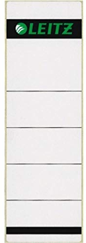 Leitz Rückenschild selbstklebend für Standard- und Hartpappe-Ordner, 100 Stück, 80 mm Rückenbreite, Kurzes und breites Format, 62 x 192 mm, Papier, grau, 16421085