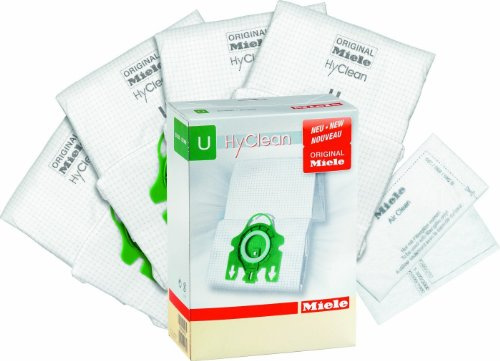 Miele AirClean 3D Efficiency Dust Bag, Type U, 4 Bags & 2 Filters