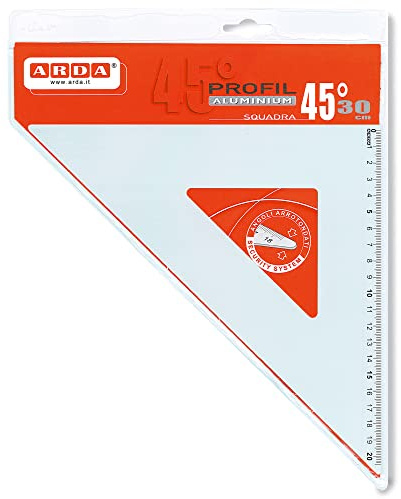 Arda Anschlagwinkel aus eloxiertem Aluminium 45°, 30 cm