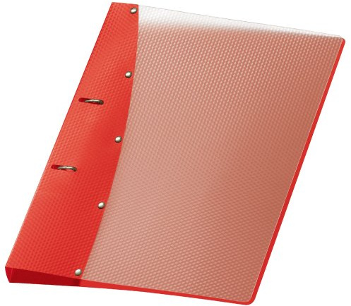 VELOFLEX - Ordner DIN A4, Diamond Ringordner, 2-Ring, Rot | Transparente Vorderseite, strukturierte Diamond-Oberfläche, 20 mm Füllhöhe, für ca. 200 Blatt 80 g Papier