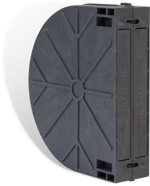 jarolift Caja para Enrollador de Cintas de Persianas Enrollables, de Plástico, Distancia entre Agujeros: 135 mm