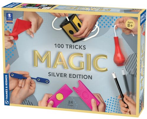 Thames & Kosmos Magic: Silver Edition, Kit to Learn 100 Magic Tricks, Contains 24 Magic Props, Magic Set for Adults and Kids, Age 8+