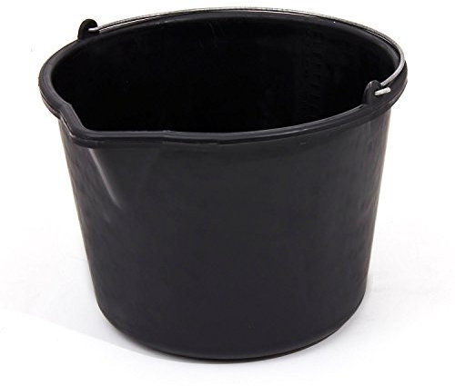 Lot de 5 seaux ? bec en plastique noir recipients de melanger 16 L