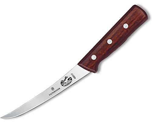 Victorinox Wood Collection 6 Professional Boning Knife, Curved Blade, Semi-stiff, Maple Wood Handle