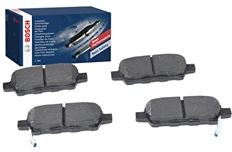 Bosch BP1000 - Brake Pads Car Rear Axle - Bosch Quality - Reduced Noise and Dust - ECE-R90 Certified - Copper-Free - 1 Set of 4 Pads