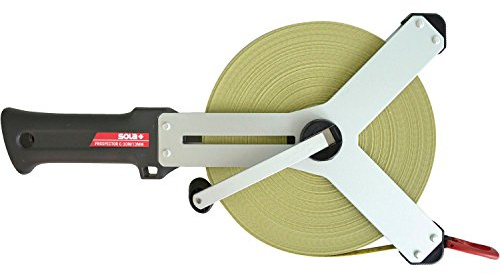 SOLA PROSPECTOR C - Maßband 30m / 13mm - Stahlband, TUFCOTE® Beschichtung gelb mit mm Skala - Genauigkeitsklasse II - Bandmaß mit Multifunktions-Endhaken - Metermaß Länge - 50m, 30m