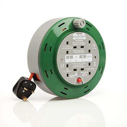 Cable Reel 4 SKT 10M 10Amp Ther