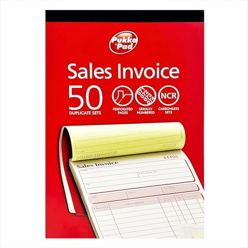 Pukka Pad, NCR Duplicate Sales Invoice Book 137 x 203mm Single