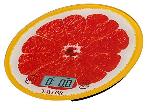 Taylor Precision Products 3823GR Balance de cuisine en verre Citrus Pamplemousse Rouge