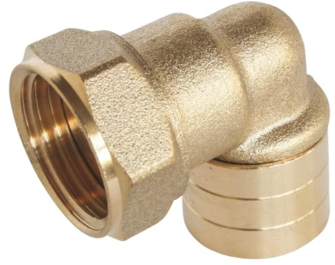 SOMATHERM FOR YOU, Raccord écrou tournant coudé à glissement 15/21 pour tube PER Ø16 - Montage facile, résistant à la corrosion, pression max 10 bars, température 5°C à 90°C