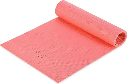 Queenfit Gymnastikmatte 0,5m - 173x61cm - Trainingsmatte für Pilates, Yoga & Fitness - rutschfeste Yogamatte - Rosa (Koralle)