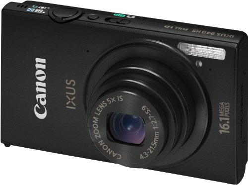 Canon IXUS 240 HS Digitalkamera (16,1 MP, 5-fach opt. Zoom, 8,1cm (3,2 Zoll) Touch-Display, WiFi, Full-HD) schwarz