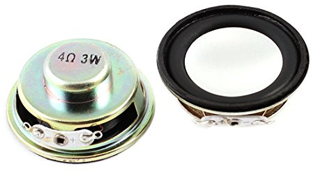 sourcing map 3W 4 Ohm Metallgehäuse Runder Magnet Lautsprecher Lautsprecher 2 Stück de de