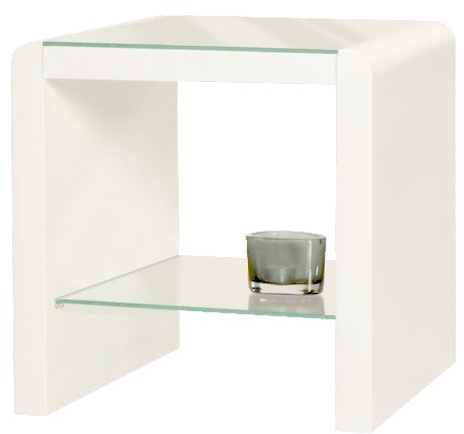 Phoenix Beistelltisch Holz Weiß, BxHxT in cm: 42,7x42,7x35