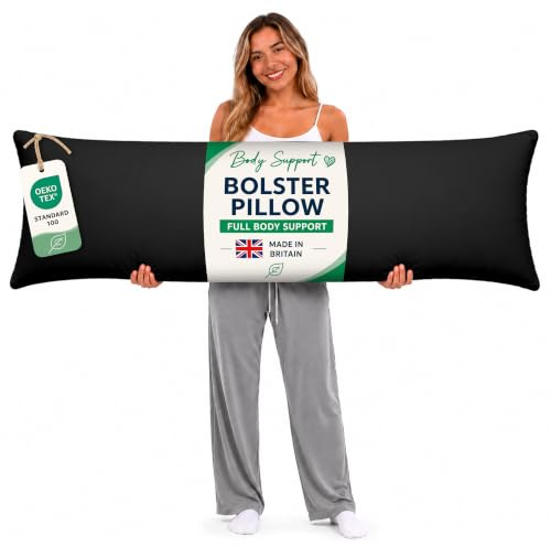 Rohi Black Full Body Pillow 6FT Super King - Body Support Bolster Pillow