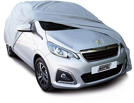 Maypole Breathable Full Cover for Small Cars Water Resistant, Grey