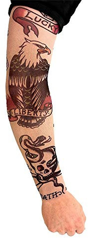 Halloween Karneval Party Kostüm Classic Tattoo Skin Ärmel zum Überziehen