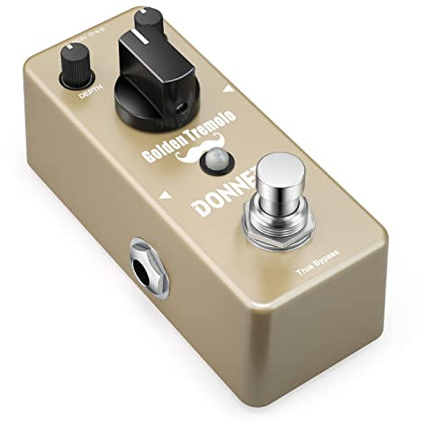 Donner Golden Tremolo Gitarren-Effektpedal – Tremolo-Pedal, analoges Tremolo-Effektpedal für E-Gitarre und Bass True Bypass