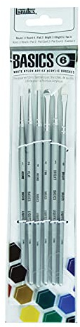Liquitex 692001 Basics Pensel, syntetisk pensel för akrylfärger, hållbar, robust och formstabil – penselset
