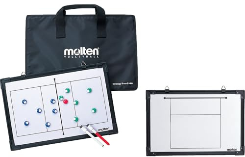 Molten Volleyball-Strategiebrett, Weiß/Schwarz