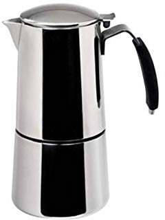 Ilsa Omnia Caffettiera Espresso, Acciaio Inossidabile, Argento, 2 Tazze