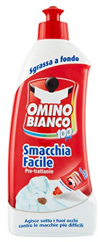 Omino Bianco - Pre-trattante Smacchia Facile, Smacchiatore Bucato, Delicato su Tessuti, per Capi Scuri e Colorati, 500 ml
