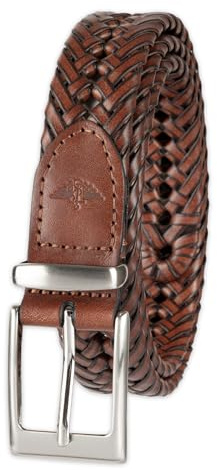 Dockers Men's Leather Braided Casual and Dress Belt,Tan Lace,38