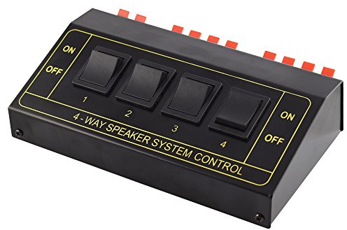 Audio Lautsprecher Umschaltbox Switch für 8 Boxen, Schwarz