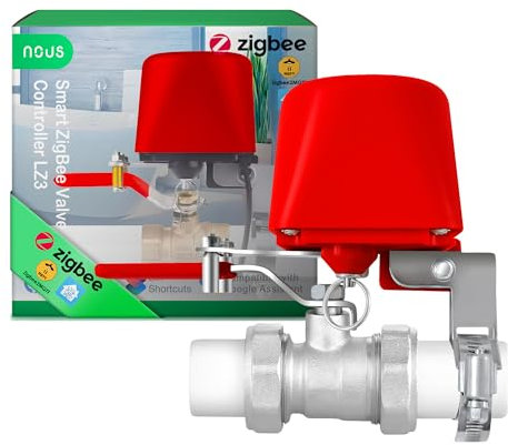 NOUS LZ3 ZigBee Wasserventil, Google Assistant, Amazon Alexa, Alexa kompatibel, NOUS Smart App, Smart Life, TUYA, Zeitschaltuhr, Wasserventil ZigBee, Bewässerungssteuerung ZigBee, MQTT, ZigBee2MQTT