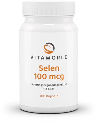 3er Pack Vita World Selen 100mcg 3 x 100 Kapseln Apotheker-Herstellung – Vegan