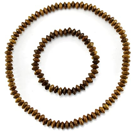 Budawi® - Surferkette Kette inkl. Armband aus Kokosperlen mit Gummizug