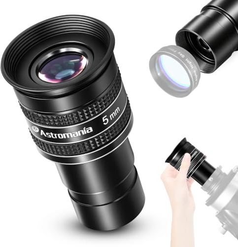Astromania Telescope Eyepiece 5mm, Wide Angle 58 Degree Apparent Field Planetary Eyepiece for 1.25 inch Astronomy Telescope & Filter, Fully Multi-Coated Telescope Accessory for Planetary Observation