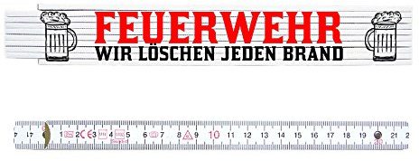 ZOLLSTOCK Metermaß Maßstab FEUERWEHR WIR LÖSCHEN JEDEN BRAND Hobby