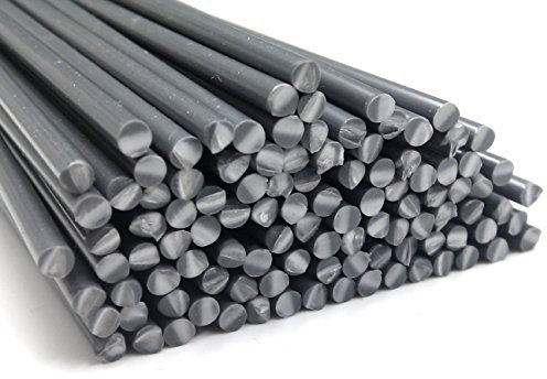 Alambre de soldadura de plástico PVC-U duro 4mm Redondo Gris 25 barra