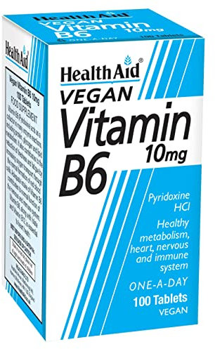 HealthAid Vitamin B6 (Pyridoxine HCl) 10mg - 100 Tablets