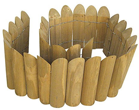 VERDELOOK Bordura in Legno di Pino impregnato, 200x20x5 cm, Colore Naturale