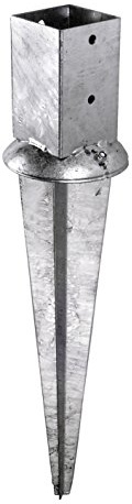 Connex HV4278 Einschlagbodenhülsen verstellbar nach allen Seiten, 91 x 91 x 150 x 750 mm, feuerverzinkt