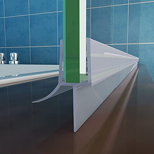100cm Duschdichtung Schwallschutz Wasserabweiser Duschprofil Ersatzdichtung Dichtung für Glasscheibe 5-6mm
